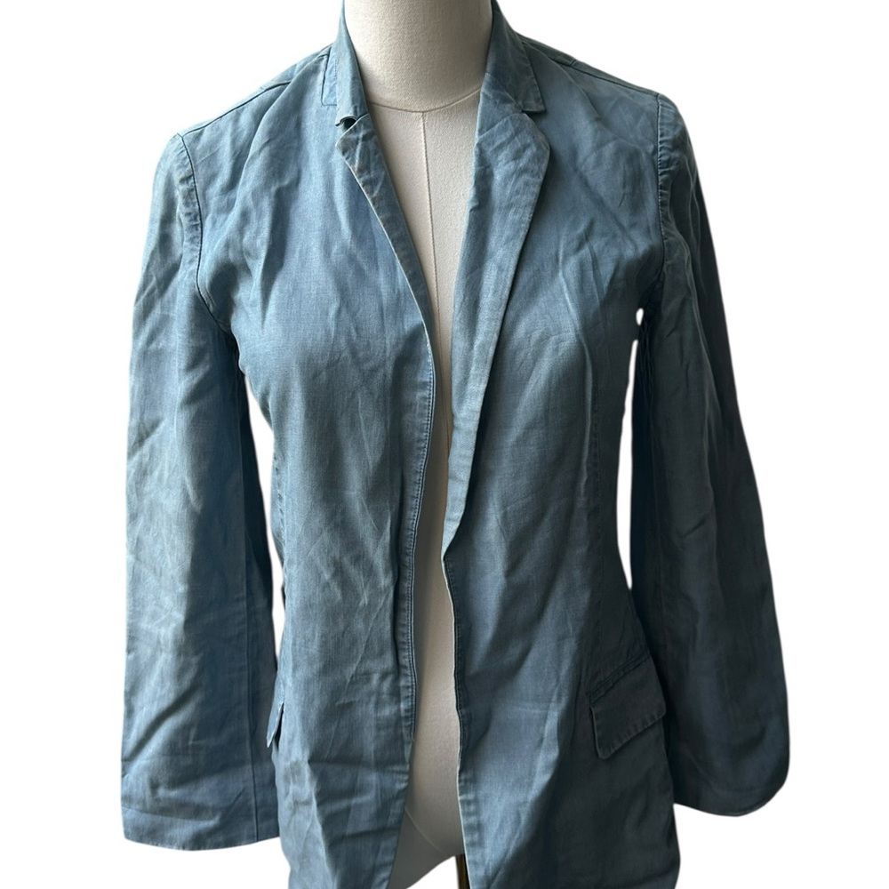 All Saints Light Blue  Blazer - Picture 9 of 17